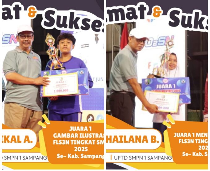 SMPN 1 Sampang Raih Juara Umum FLS3N Tingkat Kabupaten Sampang